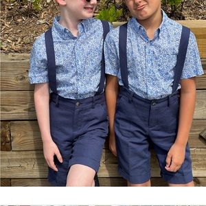 Janie and Jack Linen Special Occasion Overalls Sz 8